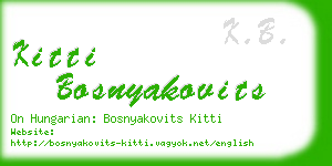 kitti bosnyakovits business card